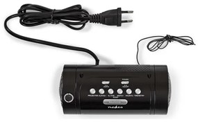 Nedis CLAR005BK - Rádiós ébresztőóra LED kijelzővel és projektorral 230V