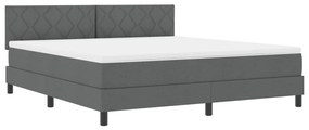 Boxspring ágy matraccal Sötét szürke 180x200 cm Szövet