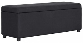 fekete poliészter pad tárolórekesszel 116 cm