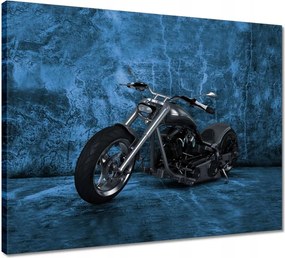 Vászonkép 50x40 Kék fal Chopper