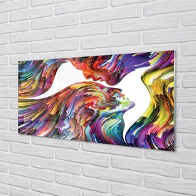 Üvegképek Színes kép arcok 100x50 cm