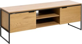 Natúr színű TV-állvány tölgyfa dekorral 155x55x45 cm Cesura – Unique Furniture
