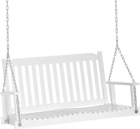 Outsunny Kerti Hinta 2 Főre - Hinta Pad Szilárd Fa 117 x 69 x 60 cm | Aosom