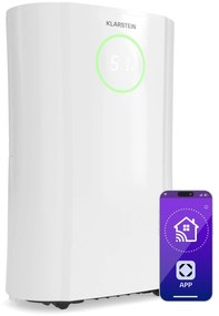 Klarstein DryFy ProConnect 24 párátlanító, 24 l/nap, 30 m², WiFi, App, LED kijelző, 24-órás időzítő