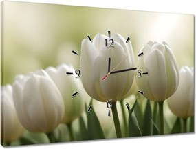 Órák 60x40 Fehér tulipánok