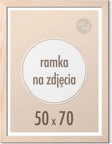 Keret 50x70 B2 Képkeret 50x70 keret fa fenyő nyers barna