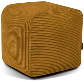 Mustársárga kordbársony babzsákfotel Plus 50 Lounge – SLOWDOWN