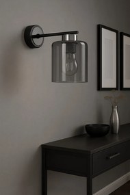 KAJA K-5528 LUNA Fekete Színű Fali Lámpa 1xE27 15W IP20