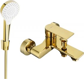 Mexen Royo R05 kád csaptelep zuhanykészlettel, arany - 7223R05-50