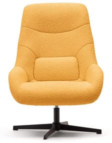 Mustársárga buklé fotel Celida – Kave Home