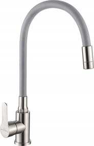 Invena Konyhai Csaptelep Xanti Inox, Inox/szürke