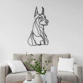 Doberman modern fém fali dekoráció