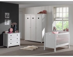 Fehér gyerek ruhásszekrény 159x191x57 cm Amori – Vipack