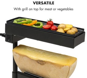 Klarstein Appenzell Peak, raclette grill, 1000 W, termosztát kapcsoló, fekete