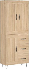vidaXL sonoma tölgy szerelt fa magasszekrény 69,5 x 34 x 180 cm