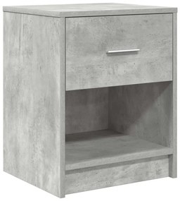 2 db betonszürke éjjeliszekrény fiókkal 40x34x50 cm