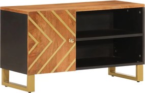 vidaXL barna és barna tömör mangófa TV-szekrény 80x31,5x46 cm