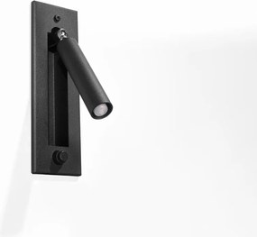 Fekete fém fali lámpa Chimery – Sollux