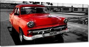 Vászonkép 180x90 Kuba piros autó
