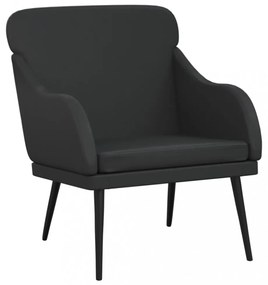 fekete műbőr fotel 63 x 76 x 80 cm