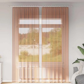 2 db terrakotta fátyolfüggönyök hurokkal 140x260 cm