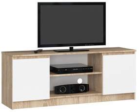 TV állvány 140 cm - Akord Furniture - fehér / sonoma tölgy