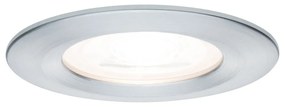 Paulmann 93479 Nova fürdőszobai beépíthető lámpa, 78 mmx78 mm, kerek, fix, 3-step-dimming, alumínium, 2700K melegfehér, GU10 foglalat, 460 lm, IP44