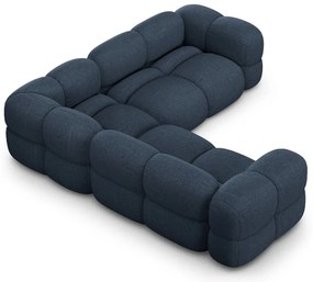 Sötétkék sarokkanapé Loretto – Cosmopolitan Design