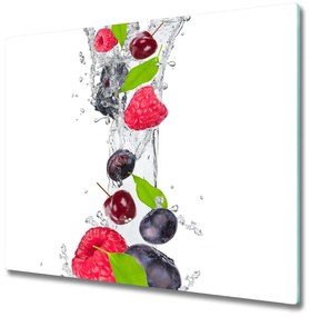 Üveg vágódeszka Gyümölcs és víz 60x52 cm