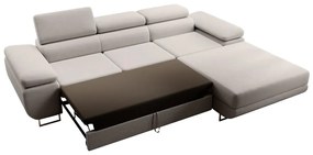 Sarokkanapé Grande (J) (szürke + króm). 1100551