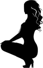 Fali dekoráció Kép minta Női Sziluett Nő