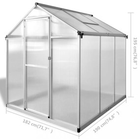 megerősített alumínium melegház 3,46 m²