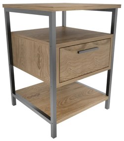 Éjjeliszekrény Alba - Black, Oak