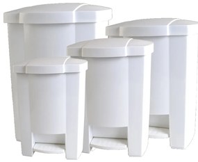 Lábpedállal nyitható szemetes 20 l, fehér