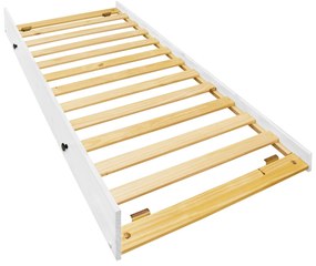 Kihúzható ágy TORINO 90x200 fehér lakk, fém fogantyúkkal