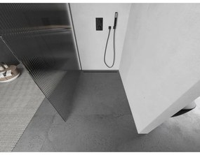 Mexen Kioto, Walk-In zuhanyparaván 110 x 200 cm, 8 mm-es üveg bordás mintával, grafit profil, 800-110-101-66-09