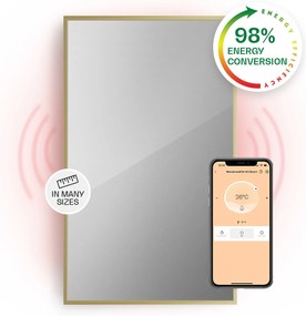 Klarstein La Palma 1000 smart, infravörös hősugárzó 2 az 1-ben, 120 x 60 cm, 1000 W, tükör elülső rész
