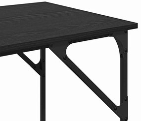 vidaXL Asztal Fekete tölgy 120 x 50 x 75 cm Faanyag