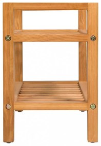 tömör tölgyfa cipőtartó 2 polccal 50 x 27 x 40 cm