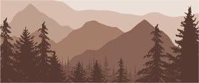 Kép - Barna hegyek N⁰2 (120x50 cm)