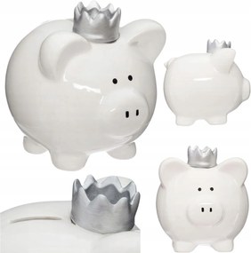 Malac Persely Fehér Kerámia Érme Gyerekeknek Dekorációs Figura