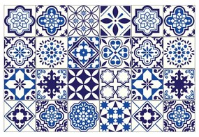 Decals Tiles Eusebio 24 db-os falmatrica szett, 10 x 10 cm - Ambiance