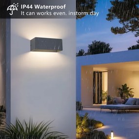 Brilagi - LED kültéri fali lámpa DONNANI LED/7W/230V 20 cm antracit IP44