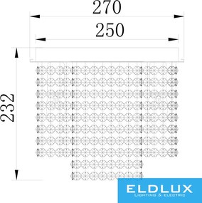 ELDLUX OMX6001-L270 ELDALIZ Kristály Mennyezeti Lámpa IP20