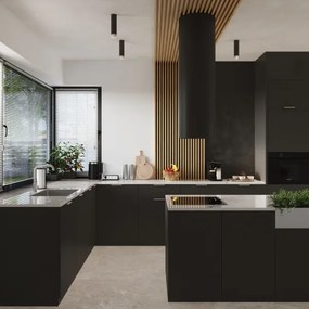 Sollux SL.1408 - Spotlámpa NERO 1xGU10/10W/230V 12,5 cm fekete/fényezett króm