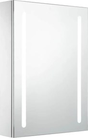 vidaXL tükrös fürdőszobaszekrény LED világítással 50 x 13 x 70 cm