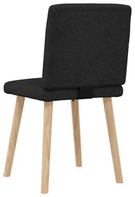 vidaXL 2 db fekete szövet étkezőszék
