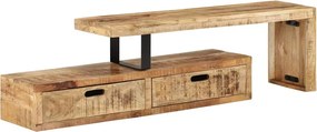 vidaXL tömör mangófa TV-állvány (118-200) x 30 x 40 cm
