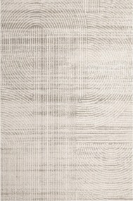 Szőnyeg Bézs Kasmír Geometria Félkör Vonalak Divatos Nappali Matara 80x150 cm