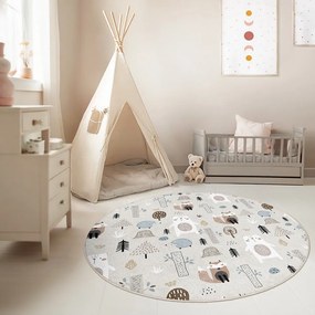 Mosható gyerek szőnyeg ø120 cm Forest Friends – Mila Home